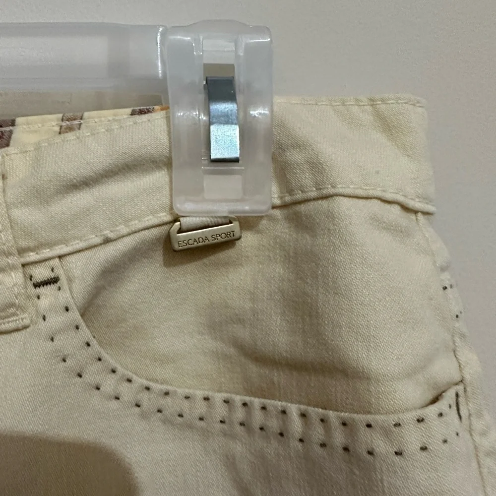 Escada Sport Size 42 Large Cream Straight Leg Pants